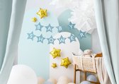 Partydeco - Babyshower banner sterren blauw (2,9 mtr)