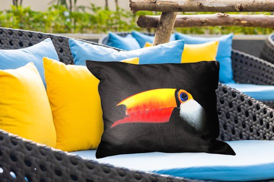 Coussins d'extérieur - Jardin - Toucan - Vogel - Bec - 50x30 cm