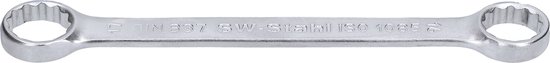 SW-Stahl 01310L Clé polygonale double 16 x 17 mm plate I version droite I 12 pans I clé polygonale I clé double I clé polygonale