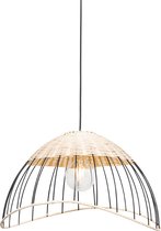 QAZQA treccia pua - Suspension orientale - 1 lumière - Ø 48 cm - Naturel - Salon | Chambre à coucher | Cuisine