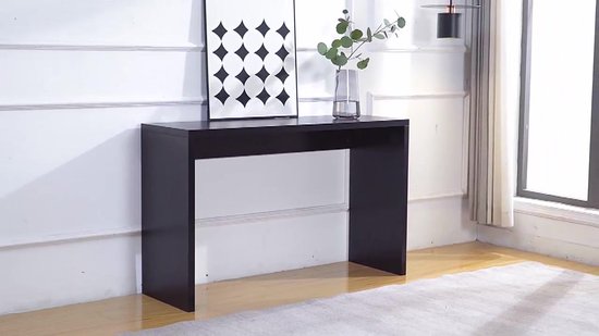 House Vibes Table d'appoint noir | Chêne | Table murale | Table d'entrée - 120*40*75cm