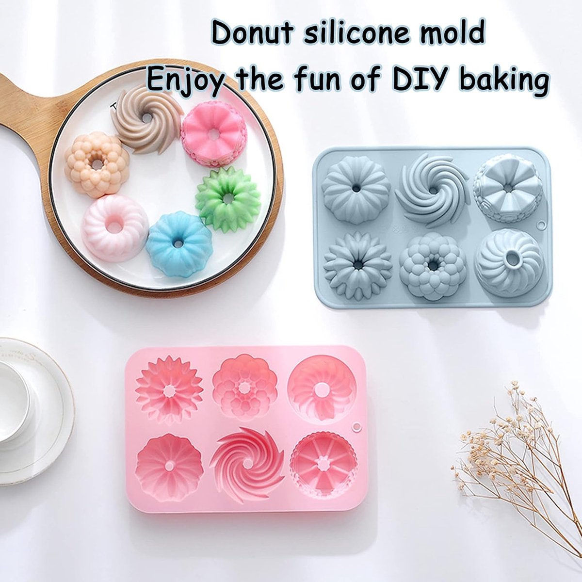 RONGYI 12 stuks siliconen bakvormen in pompoenvorm, veelzijdig, draagbaar en herbruikbaar, mini-tulbandvormen voor muffins, donuts, chocolade, koekjes, gelei, brood RONGYI 12 stuks siliconen bakvormen in pompoenvorm, veelzijdig, draagbaar en herbruikbaar, mini-tulbandvormen voor muffins, donuts, chocolade, koekjes, gelei, brood