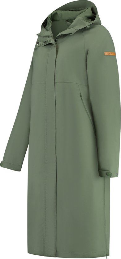 MGO Lori - Waterdichte lange damesjas - Regen jacket vrouwen - Groen - Maat S