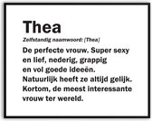 Thea Woordenboek Fotolijst met glas 50 x 70 cm - Prachtige kwaliteit - jarig - verjaardag - kado - Canvas - incl ophangsysteem - Poster - Grappig - cadeau