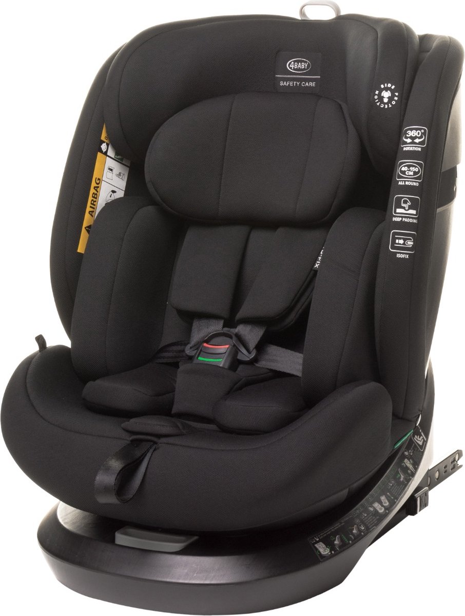 Image of 4Baby Roto-Fix Black 40-150 cm 360° i-Size Autostoel