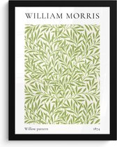 Fotolijst inclusief poster - Posterlijst 30x40 cm - Posters - William Morris - Willow pattern - Abstract - Natuur - Foto in lijst decoratie - Wanddecoratie woonkamer - Muurdecoratie slaapkamer