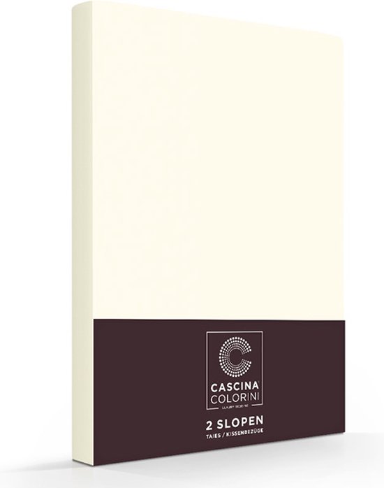Premium Egyptisch percale katoen kussenslopen ivoor - 60x70 - set van 2 - meest luxe katoensoort - hogere weefdichtheid en garenfijnheid - perfecte pasvorm