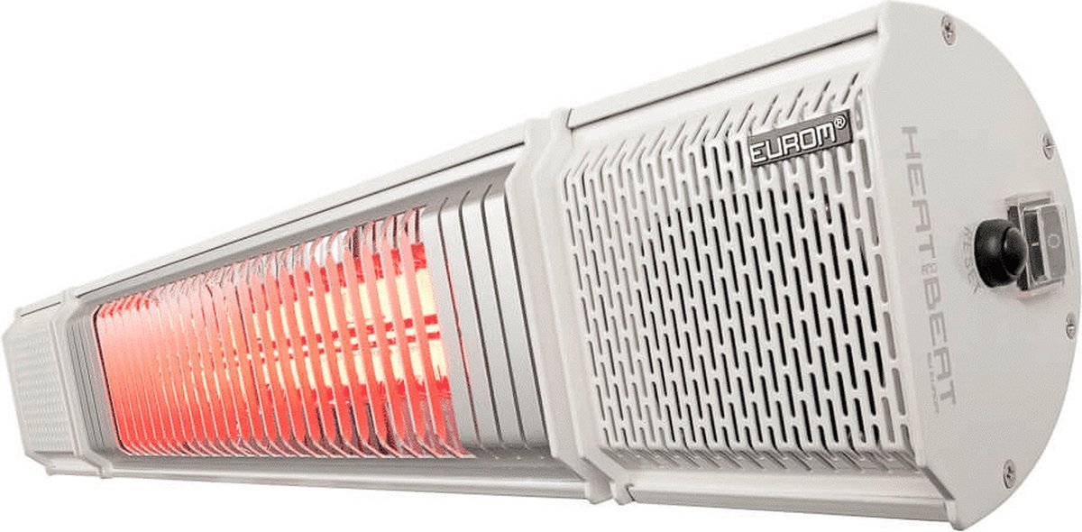 Eurom Heat and Beat - Patio heater with speaker - White
