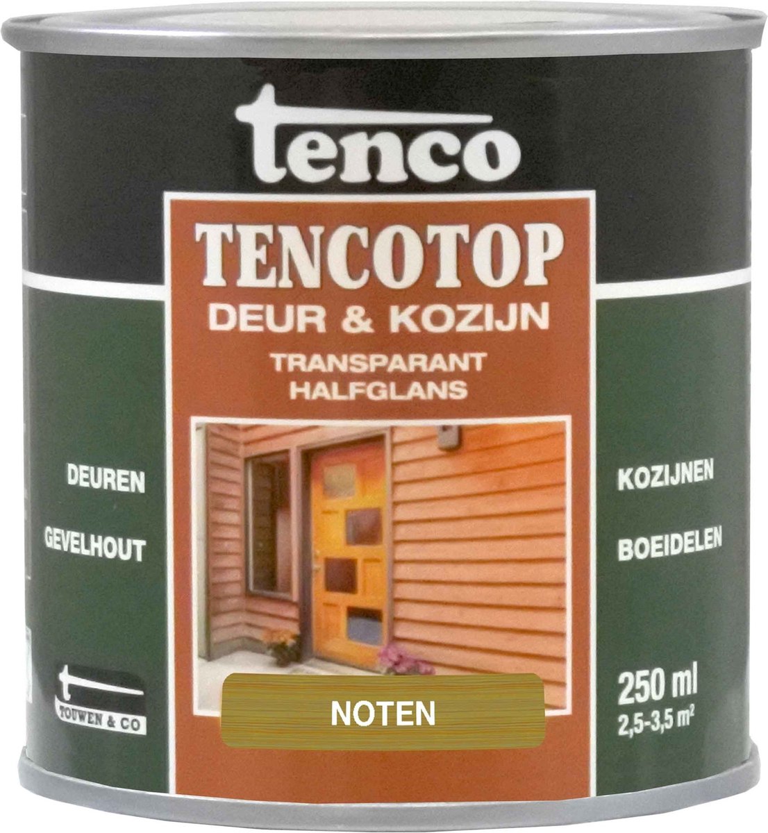 Tencotop Deur & Kozijn Transparant Halfglans Noten - 250 ml