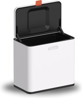 Luzzo® Loft Groente Afvalbak Wit - Aanrecht Afvalbakje 5 liter - Uitneembare Binnenbak - Neerzetten/Ophangen - Wit
