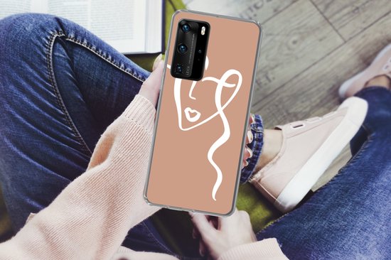 Coque Huawei P40 Pro - Femme - Visage - Abstrait - Siliconen