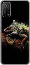 Geschikt voor Xiaomi Mi 10T 5G hoesje - Dier - Tak - Zwart - Siliconen Telefoonhoesje