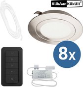 Ledmatters - Inbouwspot Nikkel - Dimbaar - 5 watt - 270 Lumen - 2700 Kelvin - Warm wit licht - IP44 Badkamerverlichting