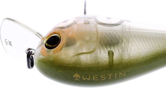 Westin Bassbite 1.5 Squarebill 6cm 13g Floating - Crankbait voor Bass en Roofvis - Kleur : Clear Olive — afbeelding 5