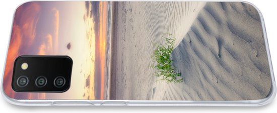 Telefoonhoesje Geschikt voor Samsung Galaxy A03s hoesje - Zonsondergang in een landschap in Nederland - Siliconen Telefoonhoesje Telefoonhoesje