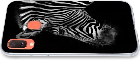 Coque Samsung Galaxy A20e - Zebra - Animaux sauvages - Zwart - Coque de téléphone en Siliconen