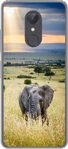 Coque Xiaomi Redmi 5 - Rayons de soleil sur un éléphant dans la savane - Coque de téléphone en Siliconen