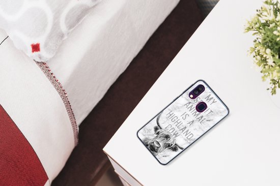 Coque Samsung Galaxy A40 - Highlander écossais - Marbre - Citation - Coque de téléphone en Siliconen