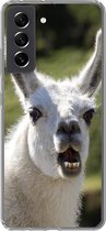 Geschikt voor Samsung Galaxy S21 FE hoesje - Lama - Grappig - Kinderen - Jongens - Meisjes - Kids - Siliconen Telefoonhoesje