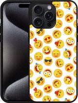 Cazy Hardcase Hoesje geschikt voor iPhone 15 Pro Max Emoji