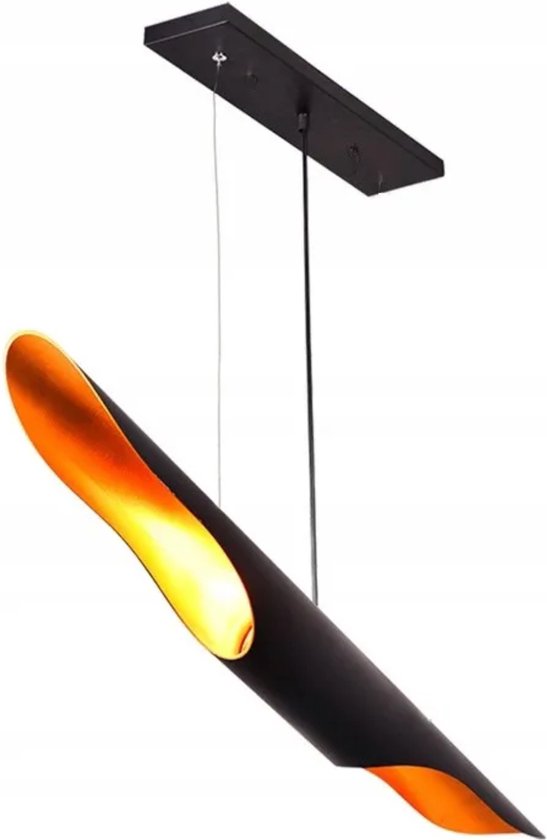 TooLight Hanglamp Tuba APP298-1CP - E27 - 60 cm - Zwart/Goud