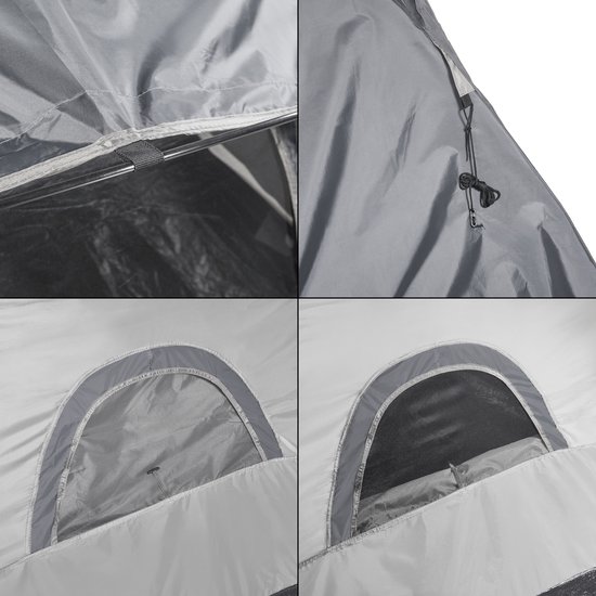 Tent Bergeijk 213x213x130 cm grijs en beige — afbeelding 4