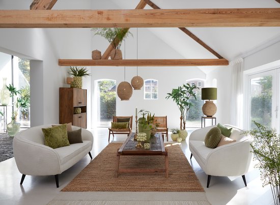 Light & Living Zuil Yarula - Hout/Zwart - Set - Landelijk