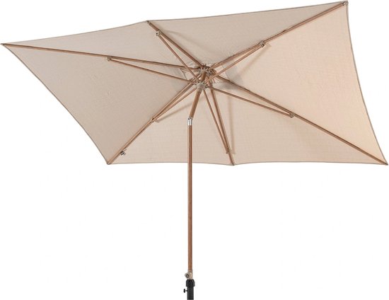 4 Seasons Outdoor Azzurro Parasol 200x300 - Sand/Houtlook Frame