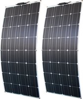 Thuys - Zonnepanelen Compleet Pakket - Flexibel Materiaal - Waterbestendig - Set van 2 - Zwart