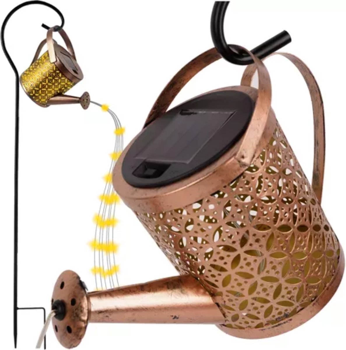 Gardlov Solar Tuinlamp Gieter - Sfeervolle en Duurzame Verlichting voor Uw Tuin