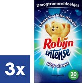 Robijn Intense Morgenfris Lingettes pour sèche-linge - 3 x 20 lingettes