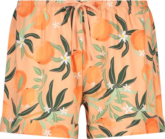 Hunkemöller Dames Nachtmode Pyjama shorts - Oranje - maat XS