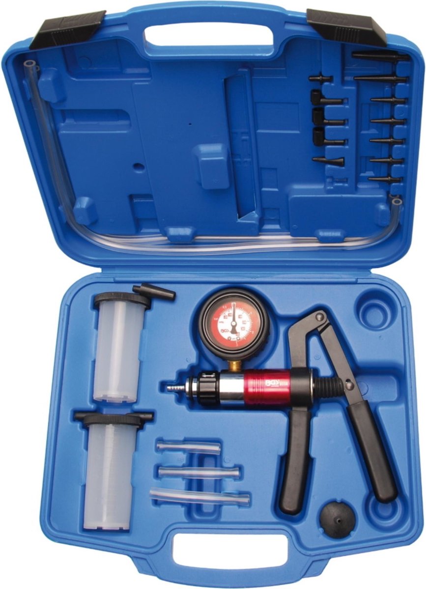StahlKaiser 21-delige remleiding ontluchterset - vacuümpomp met manometer - multifunctioneel autogereedschap