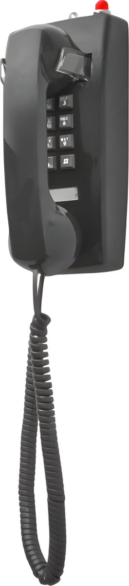 OPIS WallPhone Retro Wandtelefoon zwart - muurtelefoon - vintage