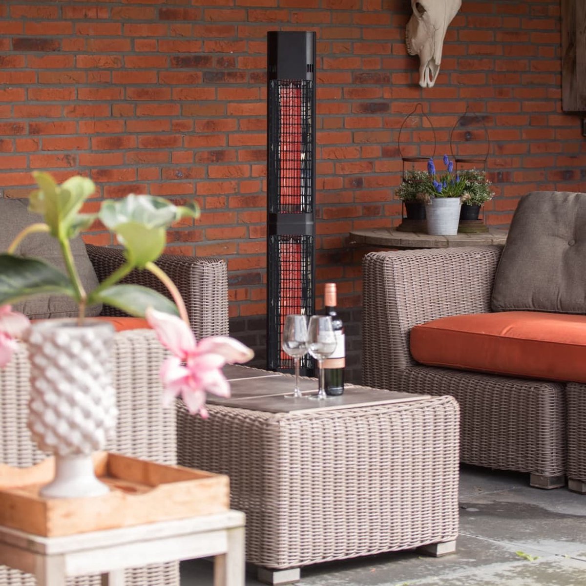 Sunred Valencia Dark 3000 W - Chauffage de terrasse sur pied - Noir