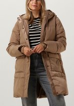 Notre-V Puffer Coat Midi Jassen Dames - Winterjas - Camel - Maat XS