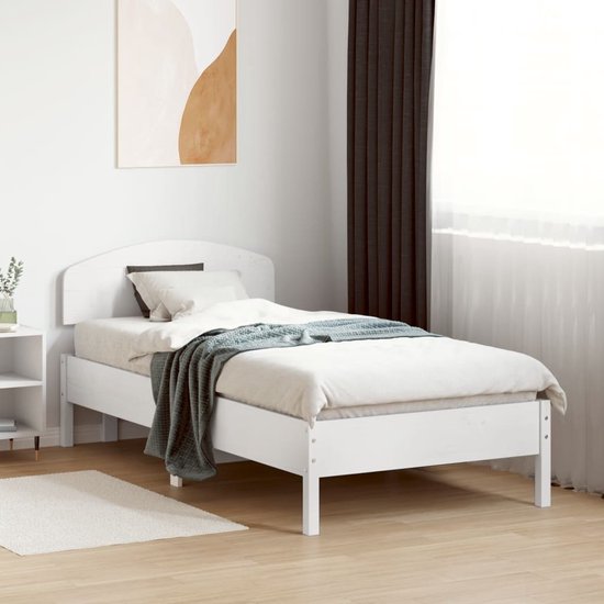 vidaXL-Tête de lit- 75 cm-pin massif-blanc