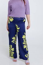 Cassis Broek in viscose met grote bloemenprint