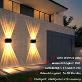 Zonnelamp voor buiten / wandlamp op zonne-energie voor in de tuin 2 stuks