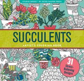 Succulents Adult Colouring Book 31 stressrelieving designs