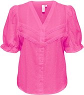 Only Blouse Onlfrida Ss V-neck Button Top Wvn C 15289913 Strawberry Moon Dames Maat - S