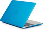 Macbook Pro 15,4 Inch (2016 / 2017 / 2018)  Premium bescherming matte hard case cover laptop hoes hardshell + dust plugs |Blauw / Blue|TrendParts|(A1707 / A1990)