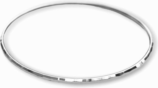 Zilveren ronde bangle armband | bol.com