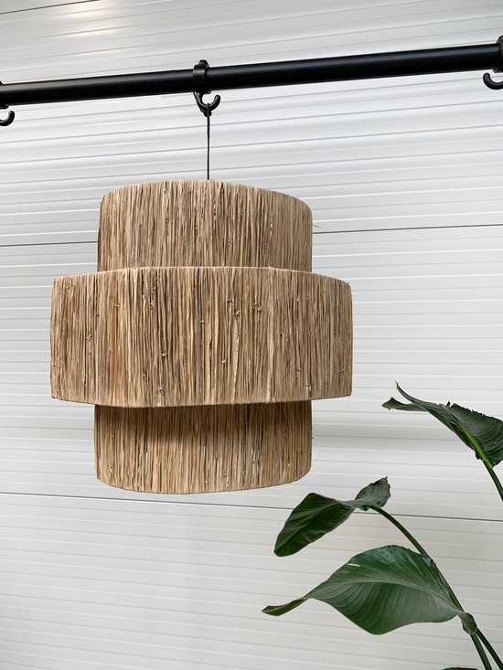 Hanglamp QUINTUS - Lamp - Little Lofts Interior - Raffia Lamp - Lampenkap - inclusief fitting en snoer