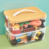 Bouwblokken Speelgoed Opbergbox - Met Deksel - Voor LEGO en Andere Bouwstenen - 2 layer G996B