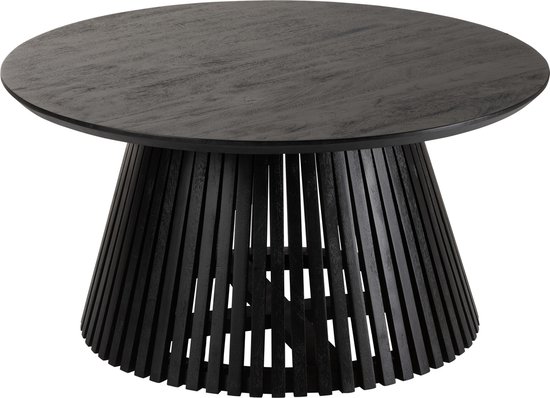 J-Line tafel Vincent - mangohout - zwart - medium