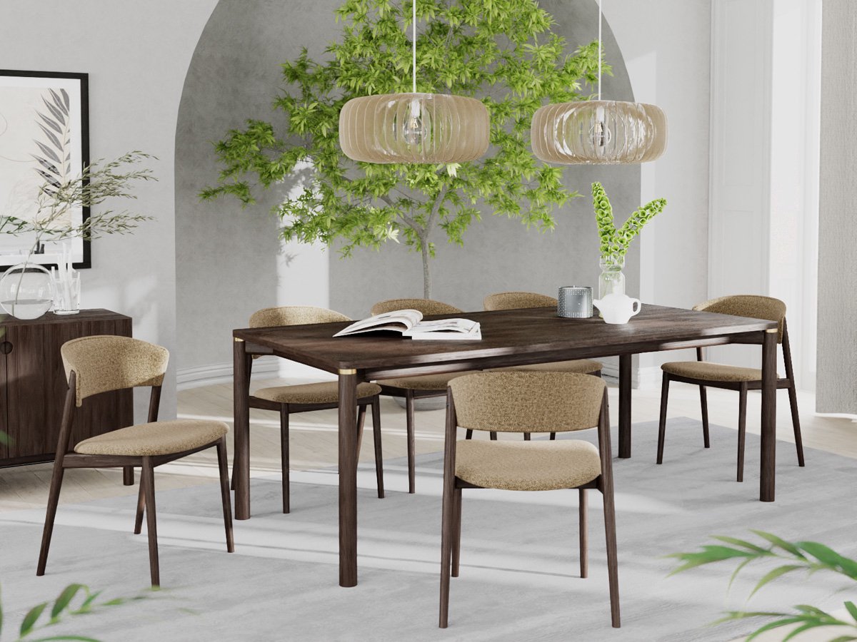Giga Living Eettafel Rechthoek 180cm - Bruin Eikenhout - 4-6 Personen - Arun - Giga Living Espresso Bruin