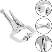 Kurtzy 13,3 cm Metalen Grip Slot C Klem Tang met Aanpasbare Schroef en Swivel Pads (4 Pak) – Mini Makkelijk en Snelle Release Las Tang Voor Oneven Oppervlakken, Hoeken, Hobby & Werk