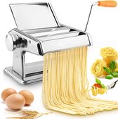 Roestvrijstalen Pastamaker - Handmatige Noedelsnijder en Spaghettimaker met Klem - Verse Pasta Roller Machine Snijder pasta roller