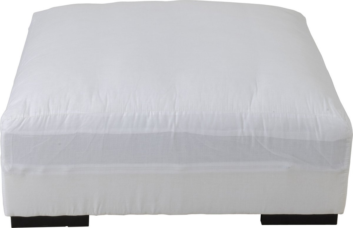 J-Line poef Monaco Exclusief Hoes - textiel - wit